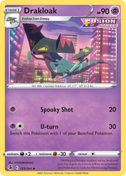 Drakloak - Fusion Strike - #129 - Pokemon TCG card