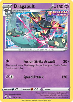 Dragapult - Fusion Strike - #130 - Pokemon TCG card