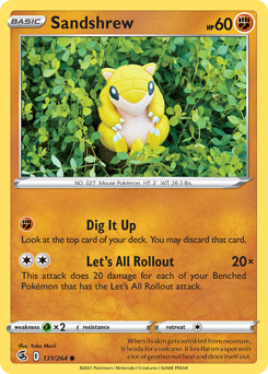 Sandshrew #131 Sandshrew - Fusion Strike - #131 - Pokemon TCG card
