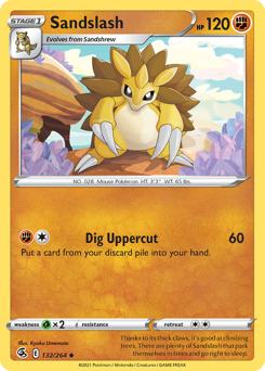 Sandslash - Fusion Strike - #132 - Pokemon TCG card