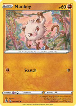 Mankey #133 Mankey - Fusion Strike - #133 - Pokemon TCG card