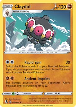 Claydol - Fusion Strike - #145 - Pokemon TCG card