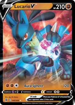 Lucario V #146 Lucario V - Fusion Strike - #146 - Pokemon TCG card
