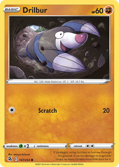 Drilbur - Fusion Strike - #147 - Pokemon TCG card