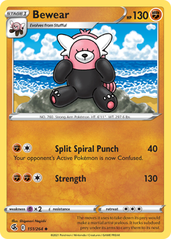 Bewear #151 Bewear - Fusion Strike - #151 - Pokemon TCG card