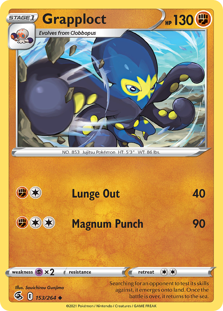 Grapploct - Fusion Strike - #153 - Pokemon TCG card