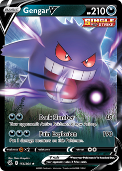 Gengar V #156 Gengar V - Fusion Strike - #156 - Pokemon TCG card