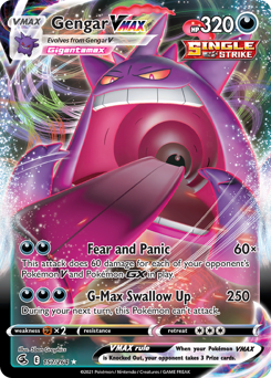 Gengar VMAX #157 Gengar VMAX - Fusion Strike - #157 - Pokemon TCG card