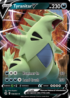 Tyranitar V - Fusion Strike - #158 - Pokemon TCG card