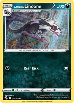 Galarian Linoone - Fusion Strike - #160 - Pokemon TCG card