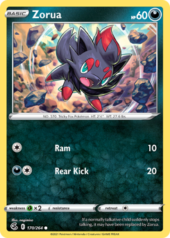Zorua - Fusion Strike - #170 - Pokemon TCG card