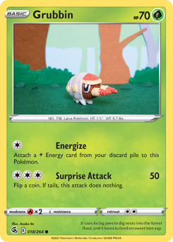 Grubbin #18 Grubbin - Fusion Strike - #18 - Pokemon TCG card