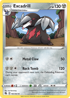 Excadrill #183 Excadrill - Fusion Strike - #183 - Pokemon TCG card
