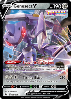 Genesect V #185 Genesect V - Fusion Strike - #185 - Pokemon TCG card