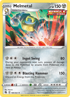 Melmetal #189 Melmetal - Fusion Strike - #189 - Pokemon TCG card