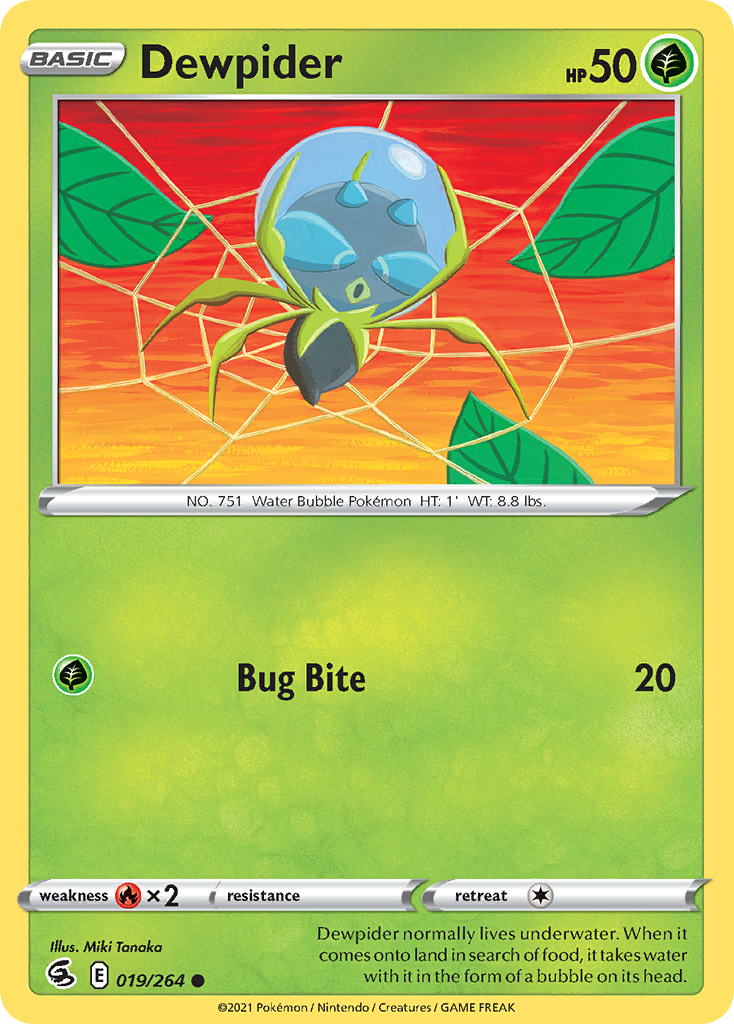 Dewpider - Fusion Strike - #19 - Pokemon TCG card