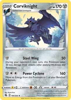 Corviknight - Fusion Strike - #190 - Pokemon TCG card