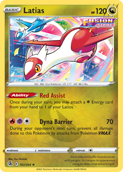 Latias #193 Latias - Fusion Strike - #193 - Pokemon TCG card