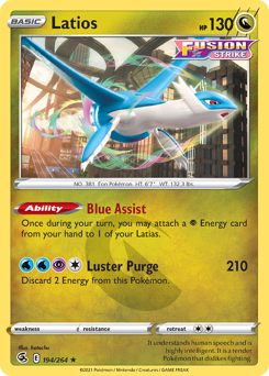 Latios - Fusion Strike - #194 - Pokemon TCG card