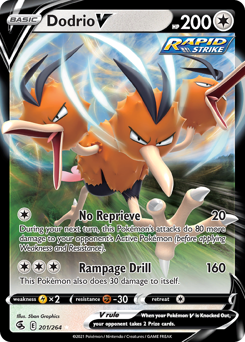 Dodrio V #201 Dodrio V - Fusion Strike - #201 - Pokemon TCG card