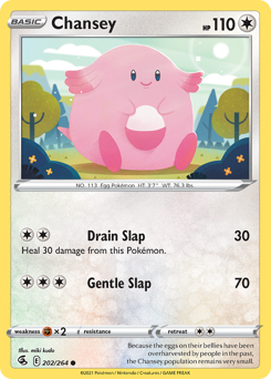 Chansey #202 Chansey - Fusion Strike - #202 - Pokemon TCG card