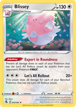 Blissey - Fusion Strike - #203 - Pokemon TCG card