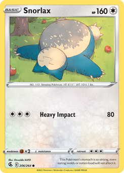 Snorlax - Fusion Strike - #206 - Pokemon TCG card