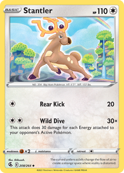 Stantler - Fusion Strike - #208 - Pokemon TCG card