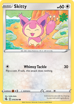Skitty #210 Skitty - Fusion Strike - #210 - Pokemon TCG card