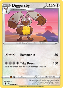 Diggersby #215 Diggersby - Fusion Strike - #215 - Pokemon TCG card