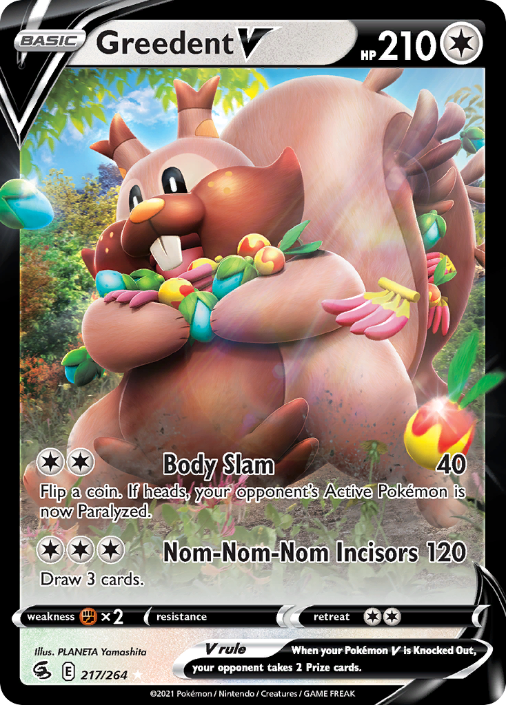 Greedent V - Fusion Strike - #217 - Pokemon TCG card