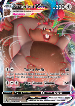 Greedent VMAX #218 Greedent VMAX - Fusion Strike - #218 - Pokemon TCG card