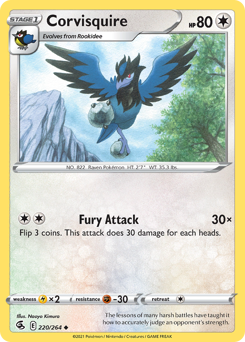 Corvisquire #220 Corvisquire - Fusion Strike - #220 - Pokemon TCG card