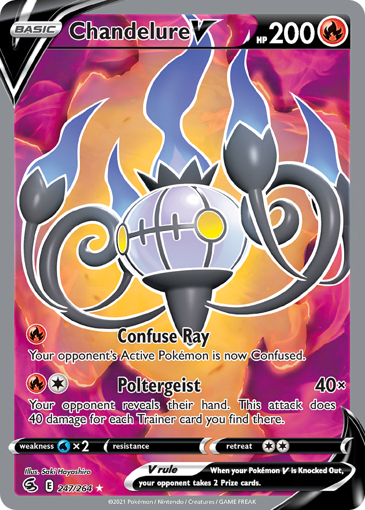Chandelure V - Fusion Strike - #247 - Pokemon TCG card