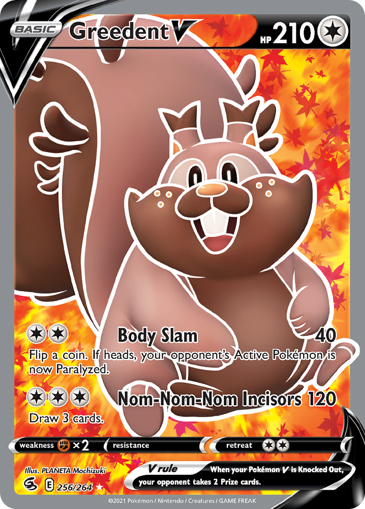 Greedent V - Fusion Strike - #256 - Pokemon TCG card