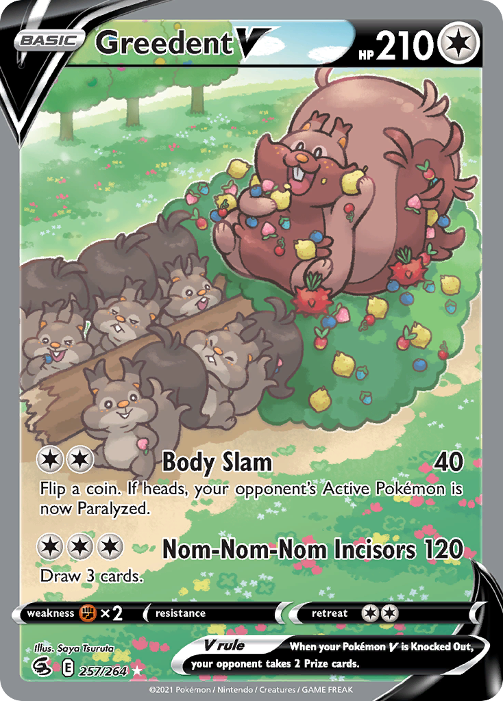 Greedent V - Fusion Strike - #257 - Pokemon TCG card