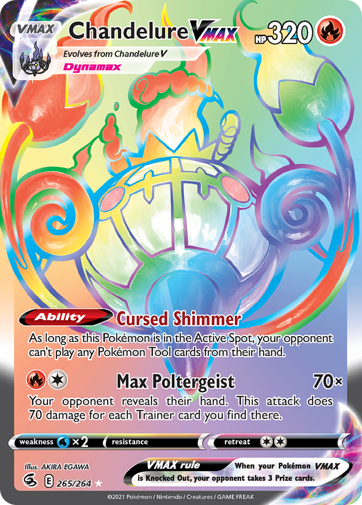 Chandelure VMAX - Fusion Strike - #265 - Pokemon TCG card