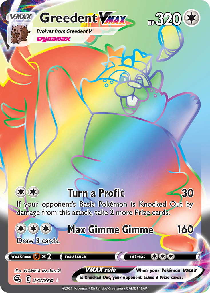 Greedent VMAX - Fusion Strike - #272 - Pokemon TCG card