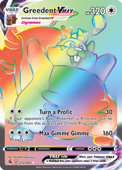 Greedent VMAX #272 Greedent VMAX - Fusion Strike - #272 - Pokemon TCG card