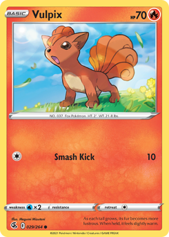 Vulpix - Fusion Strike - #29 - Pokemon TCG card