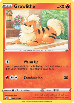 Growlithe - Fusion Strike - #32 - Pokemon TCG card