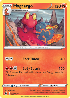 Magcargo #35 Magcargo - Fusion Strike - #35 - Pokemon TCG card