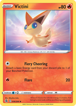 Victini #36 Victini - Fusion Strike - #36 - Pokemon TCG card