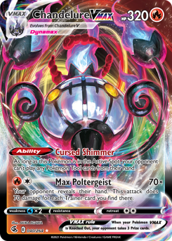 Chandelure VMAX #40 Chandelure VMAX - Fusion Strike - #40 - Pokemon TCG card