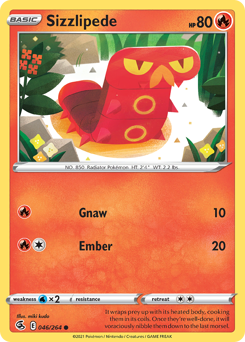 Sizzlipede #46 Sizzlipede - Fusion Strike - #46 - Pokemon TCG card