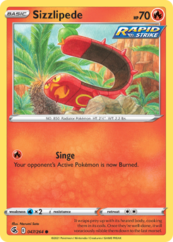 Sizzlipede #47 Sizzlipede - Fusion Strike - #47 - Pokemon TCG card