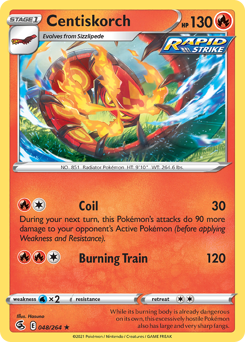 Centiskorch #48 Centiskorch - Fusion Strike - #48 - Pokemon TCG card