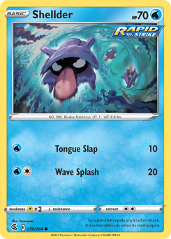 Shellder #50 Shellder - Fusion Strike - #50 - Pokemon TCG card