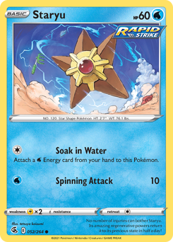 Staryu #52 Staryu - Fusion Strike - #52 - Pokemon TCG card