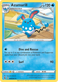 Azumarill - Fusion Strike - #59 - Pokemon TCG card